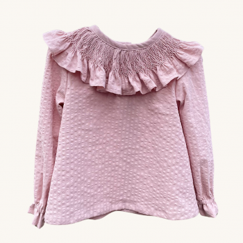 Blusa Rosa cuello nido