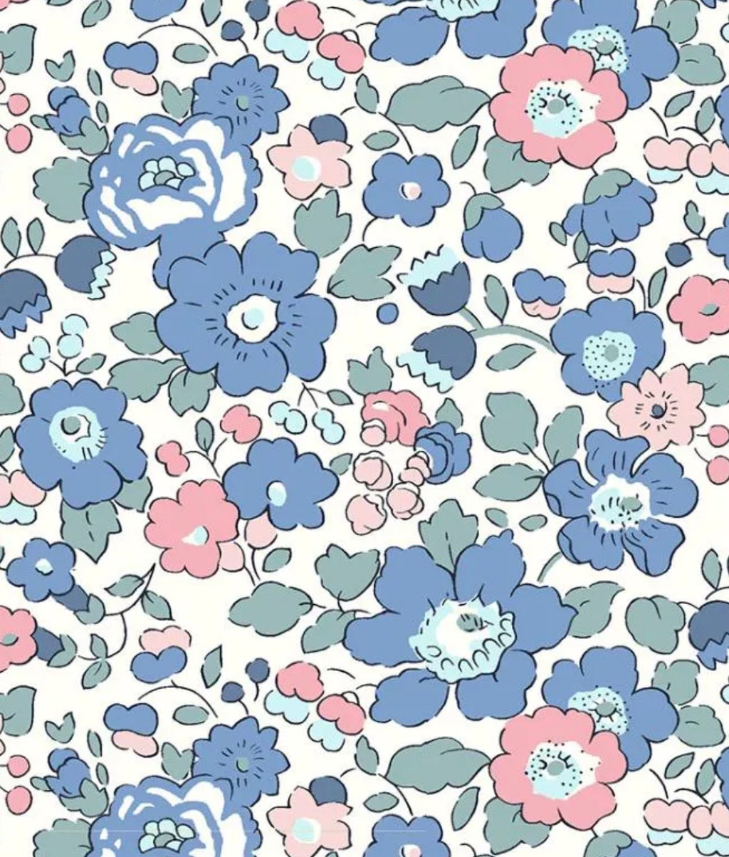 Diadema Plana Tejido Liberty London "Betsy Blue"