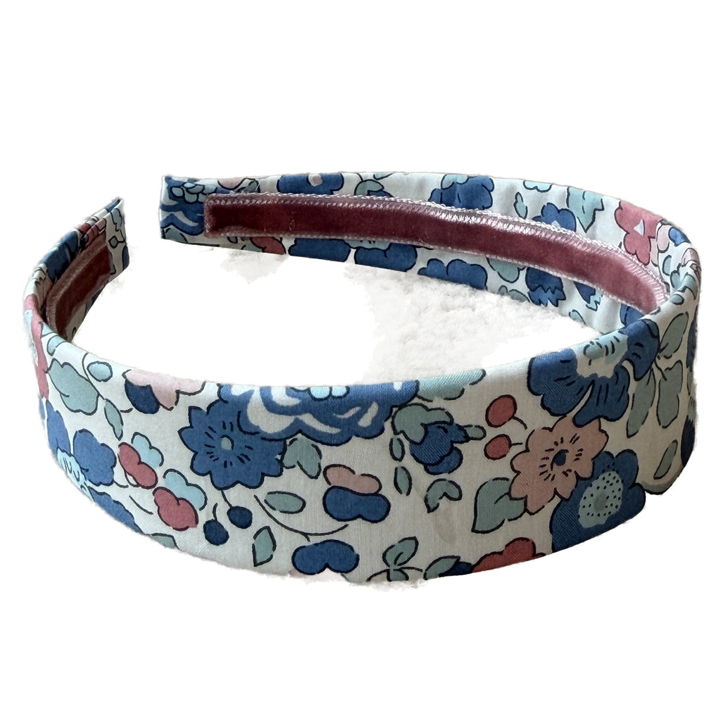 Diadema Plana Tejido Liberty London "Betsy Blue"