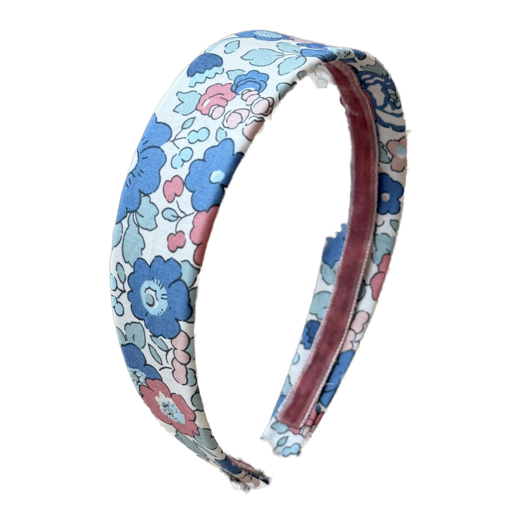 Diadema Plana Tejido Liberty London "Betsy Blue"