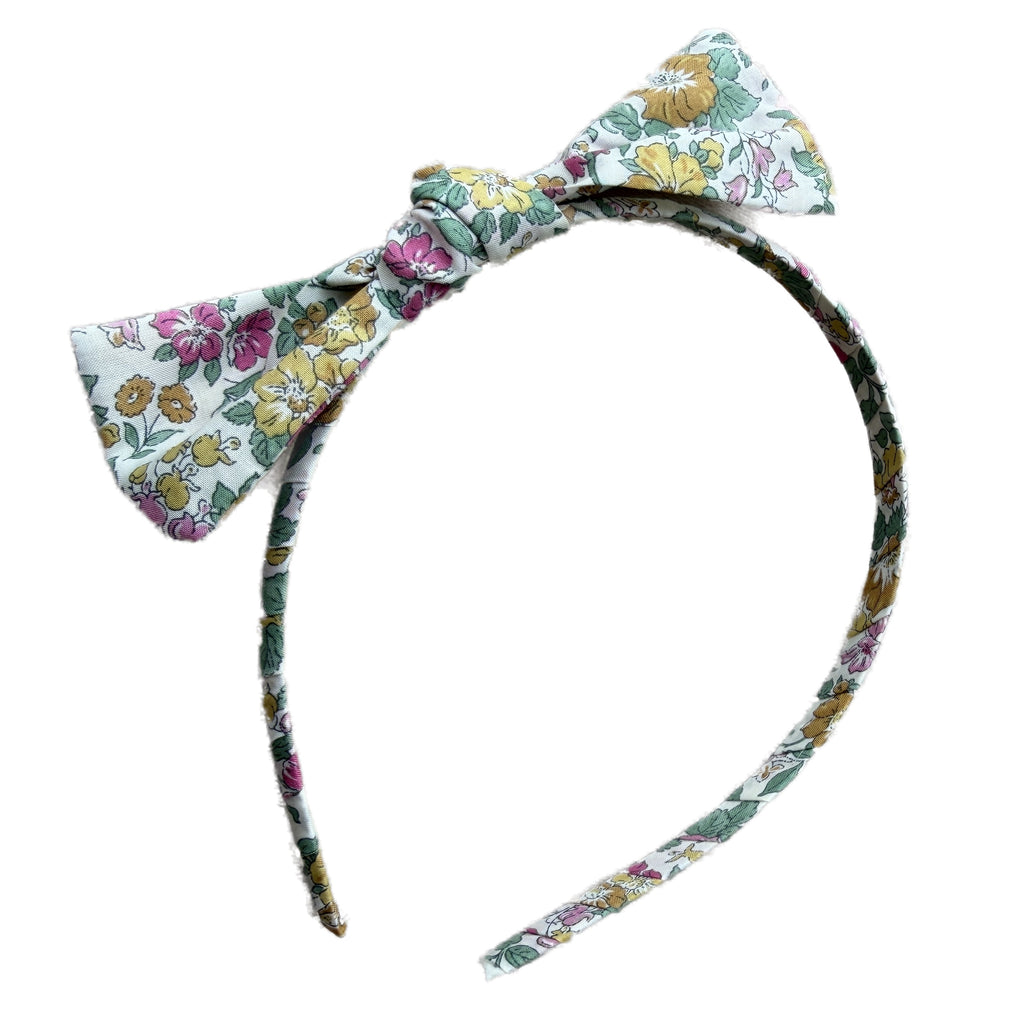 Diadema Fina con Lazo Tejido Liberty London "Wild Flower"