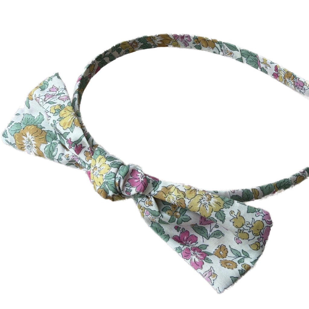Diadema Fina con Lazo Tejido Liberty London "Wild Flower"