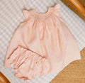 Vestido Nido 100% lino color Melocotón